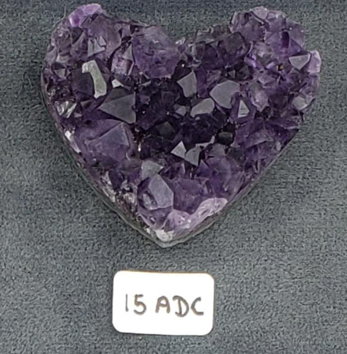 Medium Amethyst Cluster Hearts - CRYSTAL LIGHT ELEMENTS 