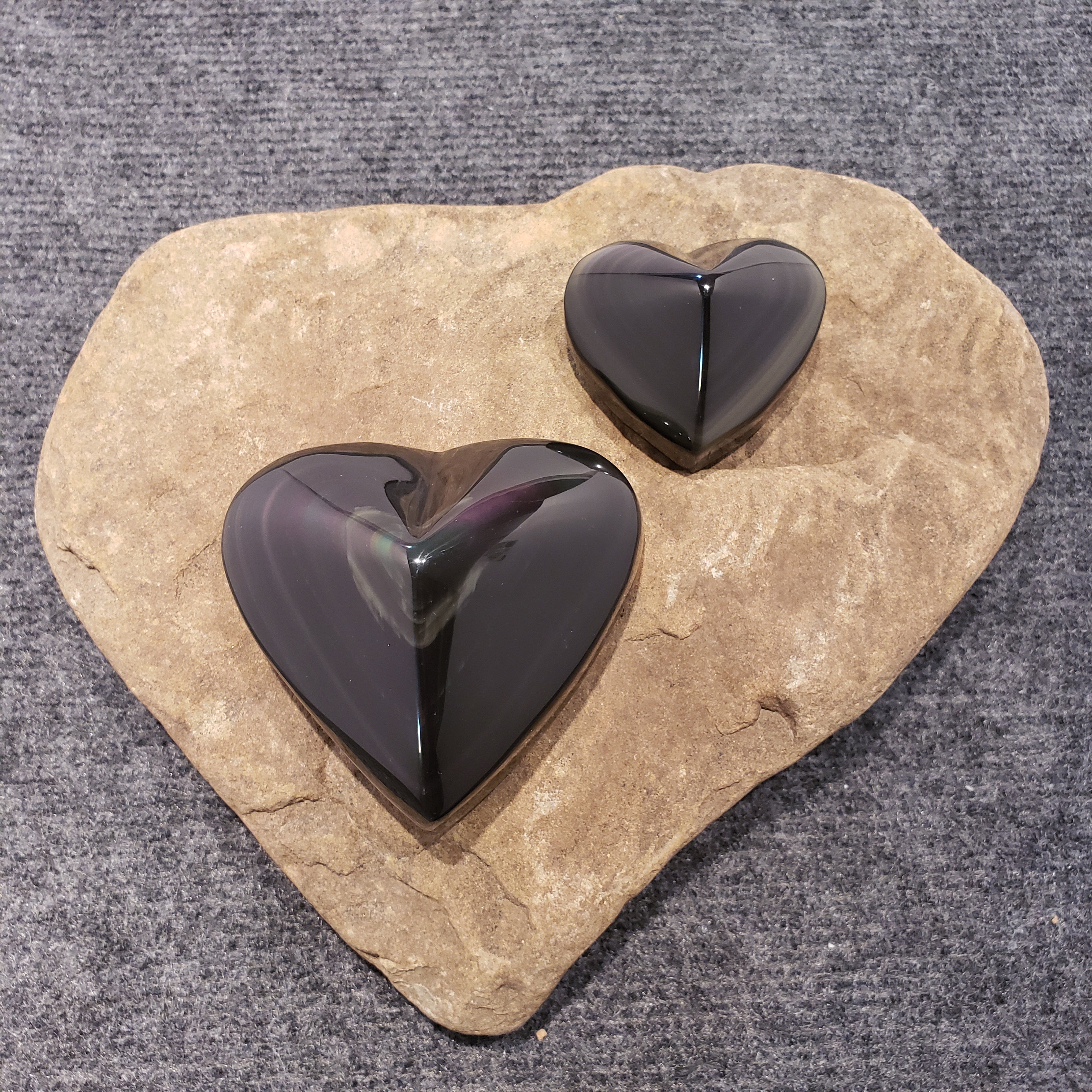 RAINBOW OBSIDIAN HEART