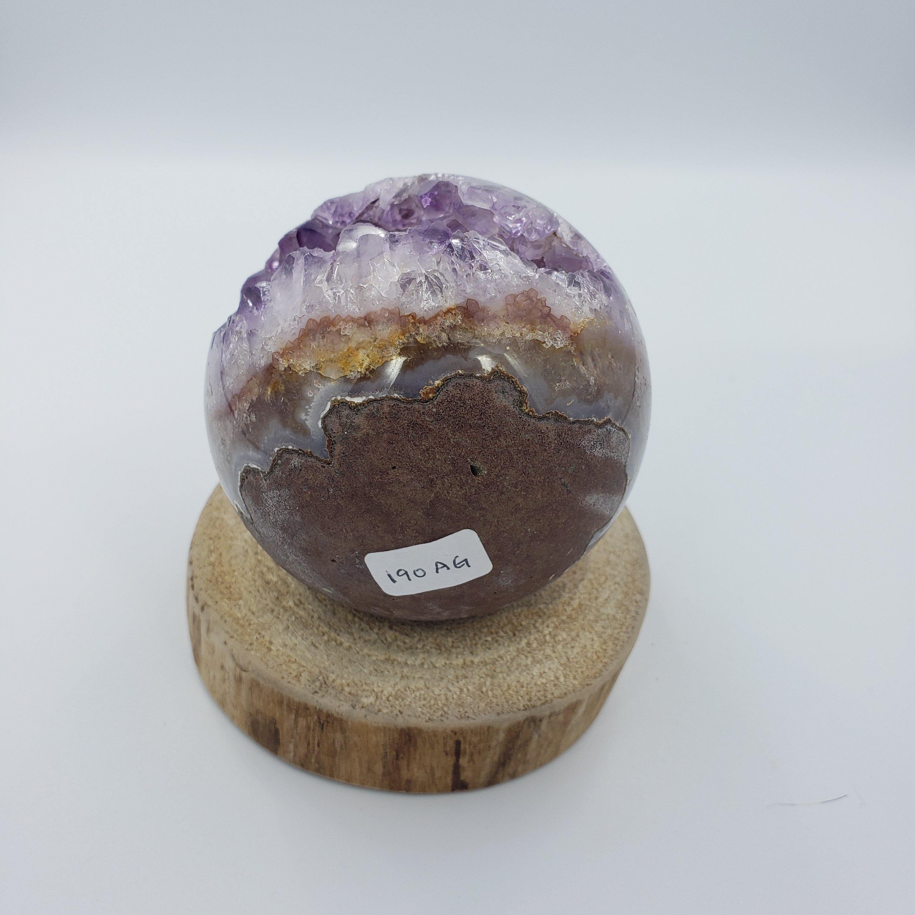 Amethyst Geode Sphere - CRYSTAL LIGHT ELEMENTS 