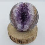 Load image into Gallery viewer, Amethyst Geode Sphere - CRYSTAL LIGHT ELEMENTS 
