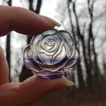 Load image into Gallery viewer, Fluorite Garden Roses Carving - CRYSTAL LIGHT ELEMENTS 
